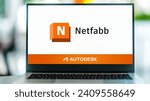 Small photo of POZNAN, POL - DEC 24, 2023: Laptop computer displaying logo of Autodesk Netfabb