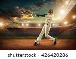 Baseball Players In Action On...