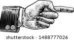 a hand pointing a finger in a... | Shutterstock .eps vector #1488777026