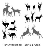 A Set Of Deer Silhouettes...