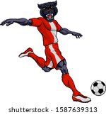 a panther soccer football... | Shutterstock .eps vector #1587639313