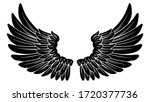 a pair wings like those of an... | Shutterstock . vector #1720377736
