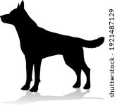 a detailed animal silhouette of ... | Shutterstock .eps vector #1921487129