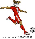 a bulldog soccer football... | Shutterstock .eps vector #2070038759