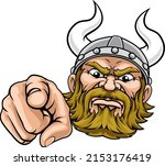 a tough looking viking pointing ... | Shutterstock .eps vector #2153176419