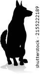 a detailed animal silhouette of ... | Shutterstock .eps vector #2155222189