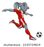 an elephant soccer football... | Shutterstock . vector #2155729819