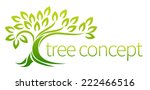 tree icon concept of a stylized ...