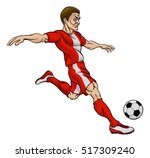 a cartoon football soccer... | Shutterstock .eps vector #517309240