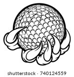 a monster or animal claw... | Shutterstock .eps vector #740124559