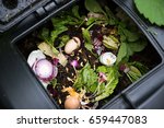 Compost Bin With Food Scraps...
