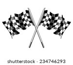 chequered flags motor racing  ... | Shutterstock . vector #234746293