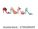 four colorful high hell shoe... | Shutterstock . vector #1730189659