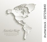america political map card... | Shutterstock .eps vector #207256840