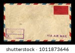 Old Postage Envelope On A Black ...