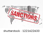 sanctions and trade wars... | Shutterstock .eps vector #1221622633