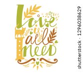 love is all i need vector... | Shutterstock .eps vector #1296038629