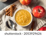 Healthy Organic Raw Apple Sauce in a Bowl