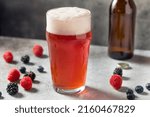 Cold Refreshing Berry Beer Shandy in a Pint Glass