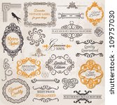 vector set  calligraphic design ... | Shutterstock .eps vector #109757030