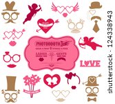 valentine's day party set  ... | Shutterstock .eps vector #124338943
