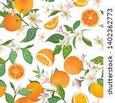 seamless orange pattern with... | Shutterstock .eps vector #1402362773