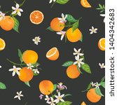 seamless orange pattern with... | Shutterstock .eps vector #1404342683