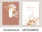 wedding dried lunaria  orchid ... | Shutterstock .eps vector #1855638853