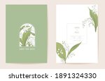 wedding lily floral save the... | Shutterstock .eps vector #1891324330