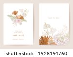 botanical dalia wedding... | Shutterstock .eps vector #1928194760