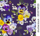 Pansy Flowers Background  ...