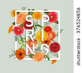 Floral Spring Graphic Design  ...