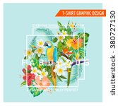 floral graphic design  ... | Shutterstock .eps vector #380727130