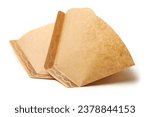 Coffee and tea filter paper on...