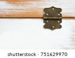 Old Rustic Hinge On Box With...