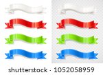 set of colour ribbon.... | Shutterstock .eps vector #1052058959
