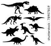 dinosaur silhouette prehistoric ... | Shutterstock .eps vector #78907819