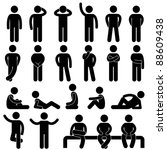 man basic posture people... | Shutterstock . vector #88609438
