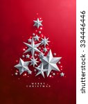 christmas and new years red... | Shutterstock .eps vector #334446446