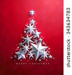 christmas and new years red... | Shutterstock .eps vector #343634783