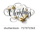 merry christmas calligraphic... | Shutterstock .eps vector #717371563