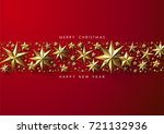 red christmas background with... | Shutterstock .eps vector #721132936