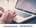 close up hands multitasking man using  laptop  connecting wifi