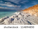 View Of Dead Sea Coastline At...