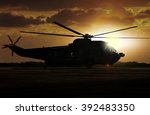 Military Helicopter On Airfield ...