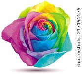 futuristic rose colored in the... | Shutterstock .eps vector #217195579