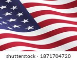 waving american flag... | Shutterstock . vector #1871704720