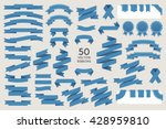 vector banner ribbons. set of... | Shutterstock .eps vector #428959810