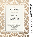 vintage wedding invitation... | Shutterstock .eps vector #441767539