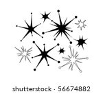 retro stars 9   clip art | Shutterstock .eps vector #56674882
